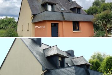 Voltac Drone - Démoussage toiture Rennes Nantes - façadier enduiseur à Montauban-De-Bretagne